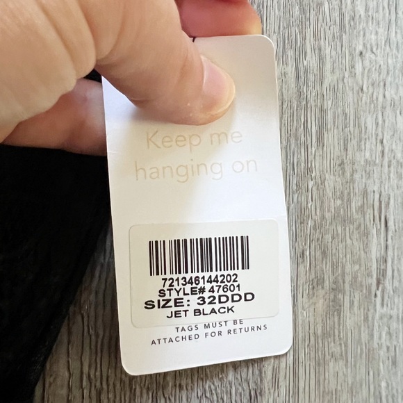 NWT LIVELY Lace Jet Black Bra - Picture 5 of 5